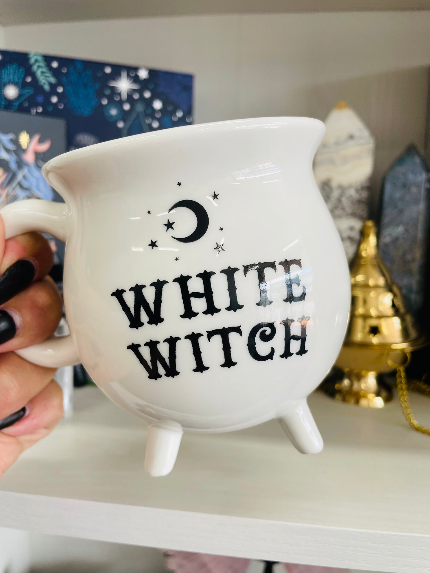 White Witch Cauldron Mug | Gift boxed