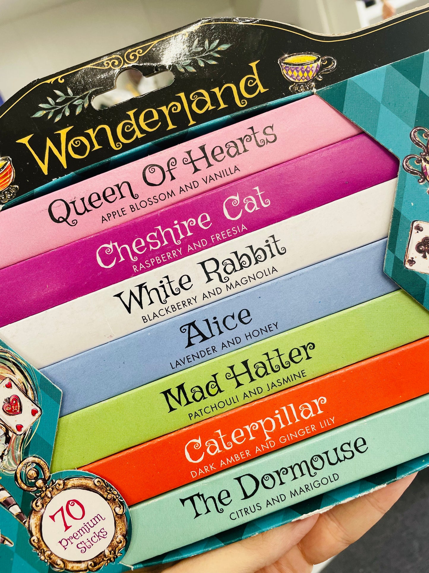 Wonderland Enchanted Incense sampler gift set 70 premium sticks | 7 Varieties